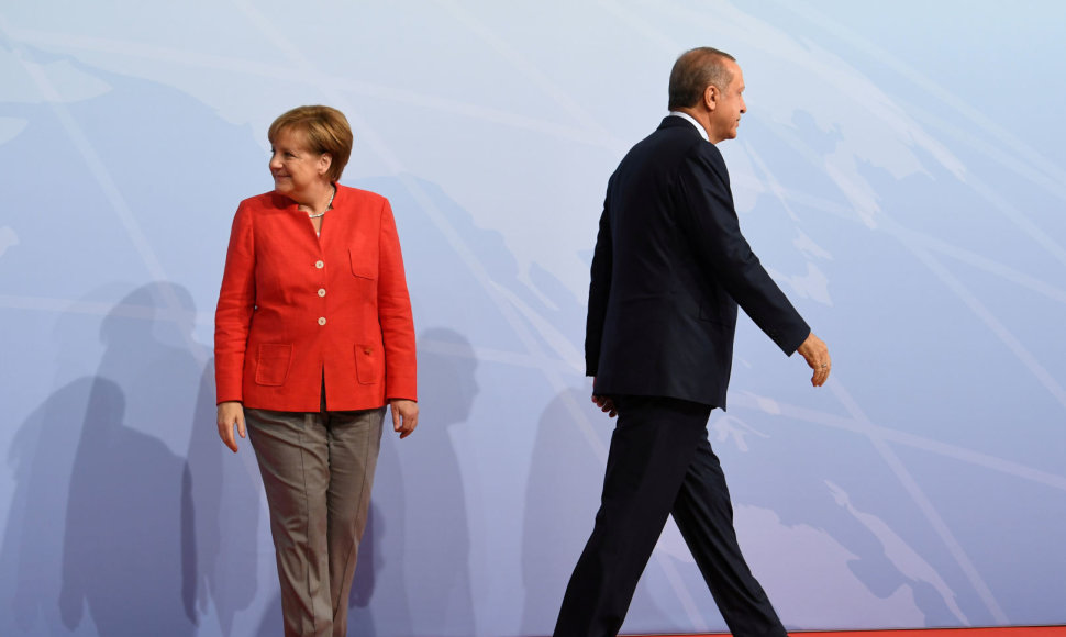 Angela Merkel ir Recepas Tayyipas Erdoganas