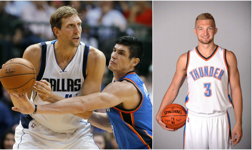 Dirkas Nowitzki ir Domantas Sabonis