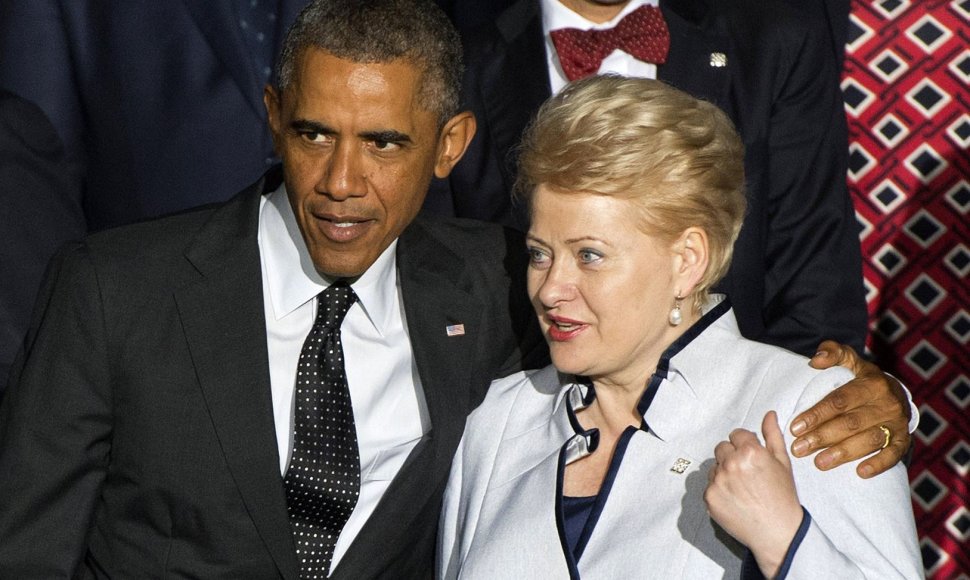 JAV prezidentas Barackas Obama ir Lietuvos prezidentė Dalia Grybauskaitė