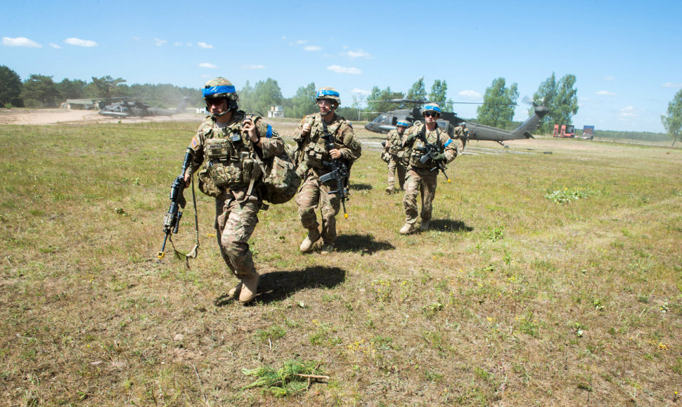 Tarptautinių pratybų „Kardo kirtis“ karių treniruotė