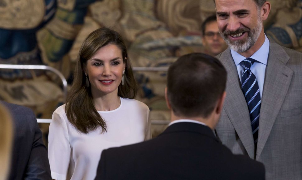 Ispanijos karalius Felipe VI ir karalienė Letizia