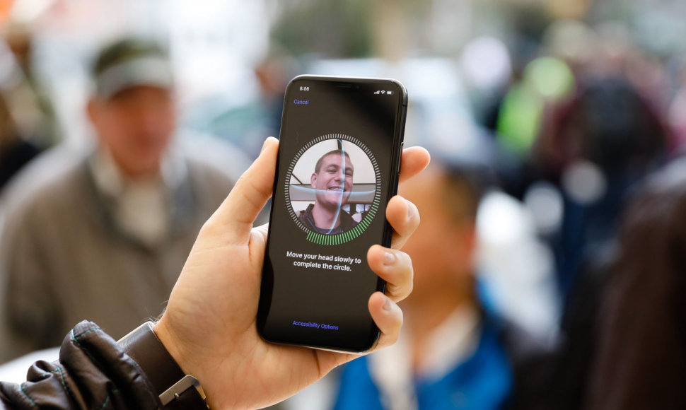 „Apple iPhone X“ supažindinimas su naudotojo veidu