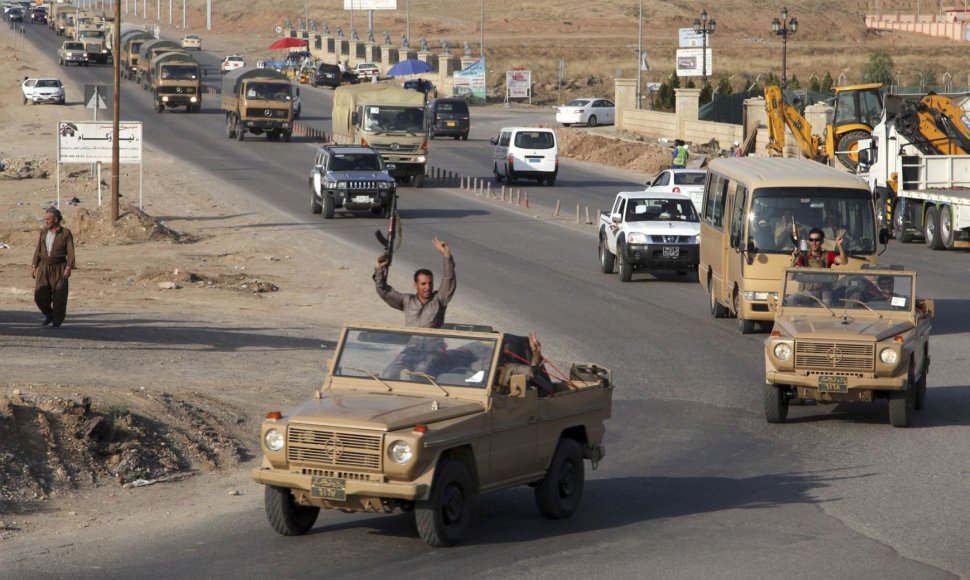 Pešmergai išvyksta iš Irako oro pajėgų bazės