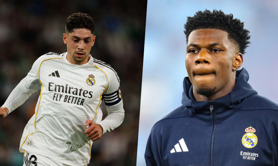 Madrido &bdquo;Real&ldquo; futbolininkai Federico Valverde ir Aurelienas Tchouameni įsivėlė į konfliktą.