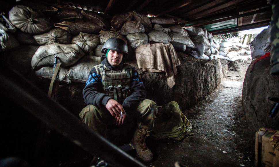 Ukrainos karys Marjinkos priešakinėse linijose