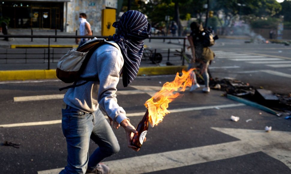 Protestuotojas Venesueloje