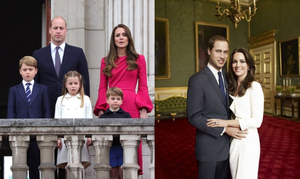 Velso princai su vaikais ir jų oficialus sužadėtuvių kadras