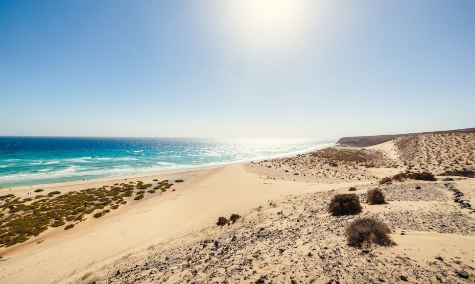 Fuerteventūra turi ir balto smėlio paplūdimių