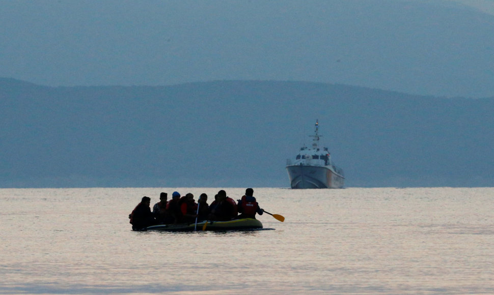 Migrantų valtis prie Koso salos