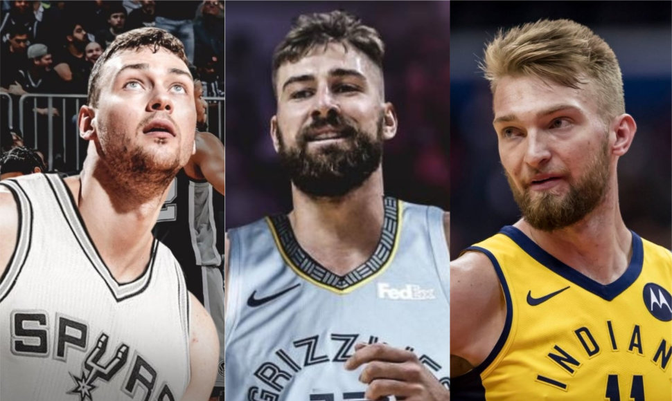 Donatas Motiejūnas, Jonas Valančiūnas ir Domantas Sabonis