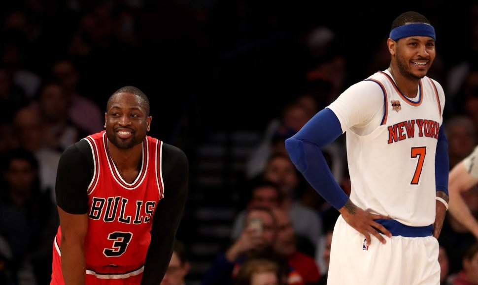 Dwyane'as Wade'as ir Carmelo Anthony