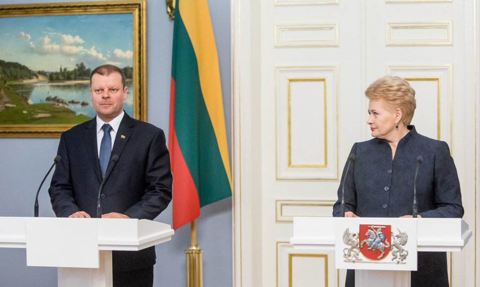 Saulius Skvernelis ir Dalia Grybauskaitė