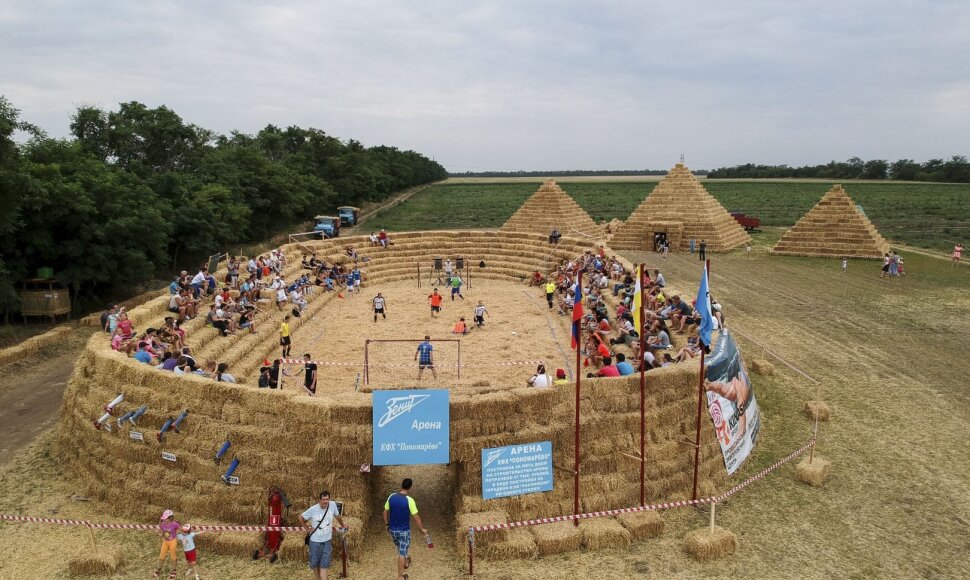 Rusijoje pastatytas stadionas i&scaron; &scaron;iaudų.