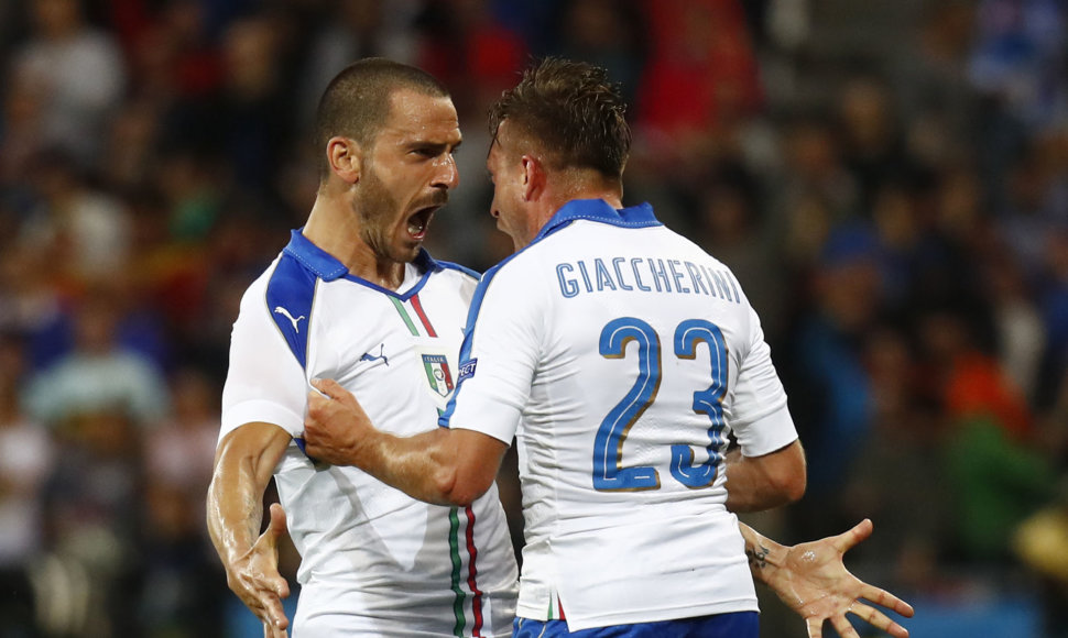 Leonardo Bonucci ir Emanuele Giaccherini