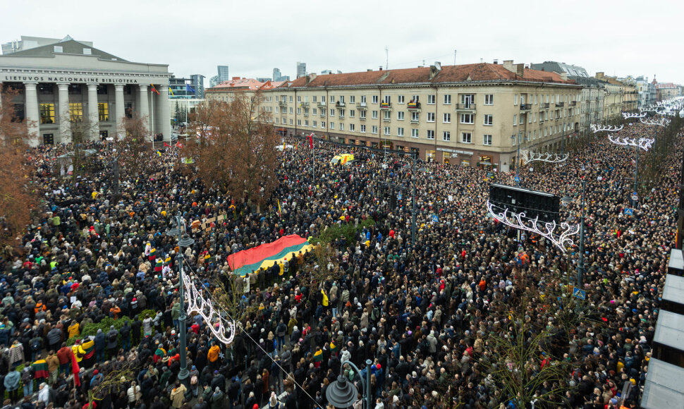 Protestas &bdquo;&Scaron;alin rankas nuo laisvo žodžio&ldquo;