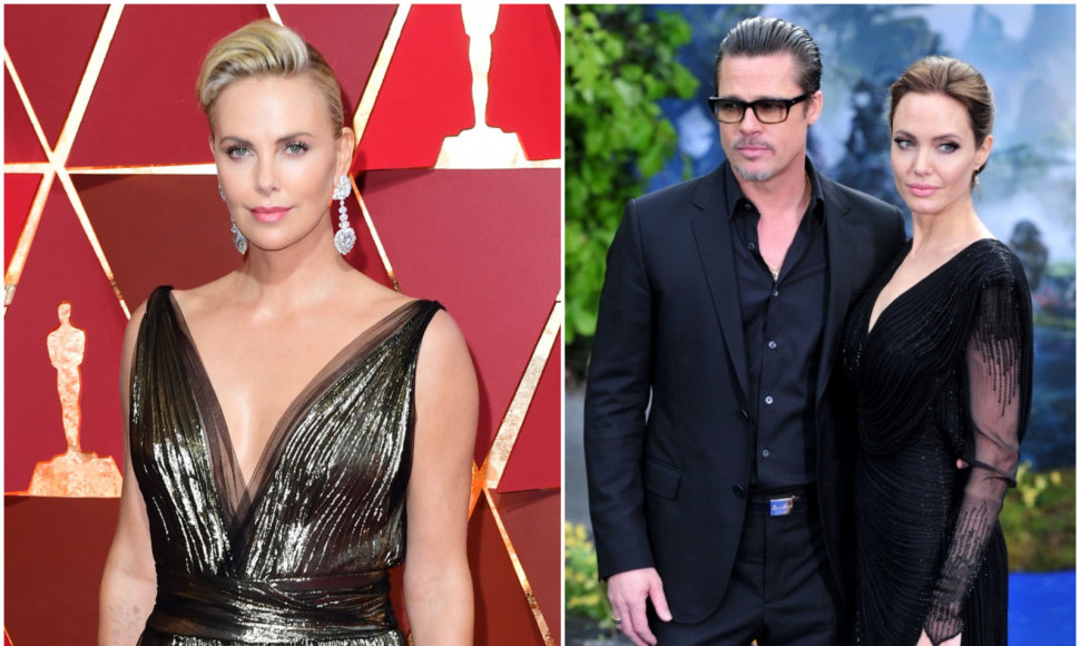 Charlize Theron, Bradas Pittas ir Angelina Jolie