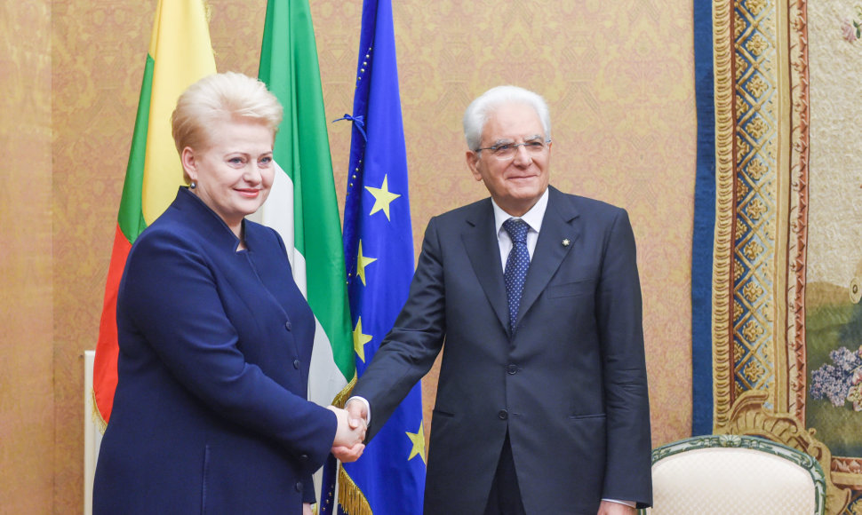 Prezidentė susitinka su Italijos Prezidentu Sergio Mattarella