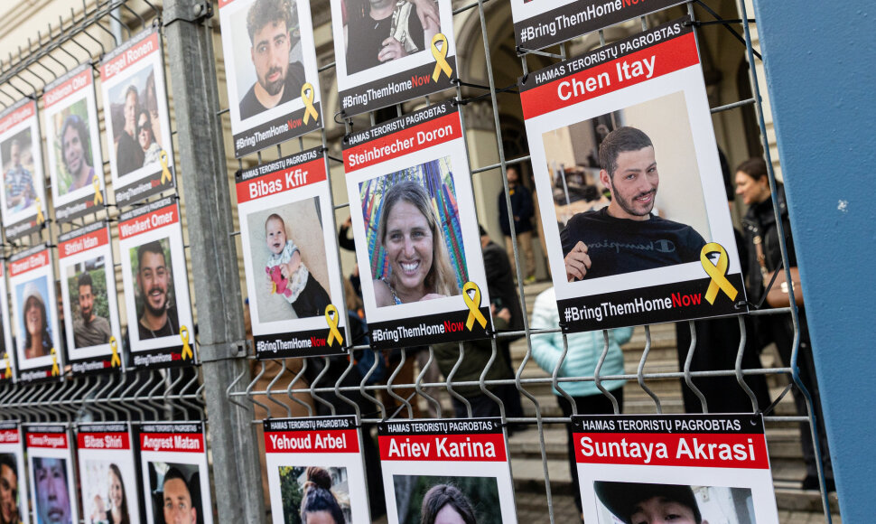 Pirmųjų, spalio 7-osios „Hamas“ išpuolio prieš Izraelį metinių minėjimas