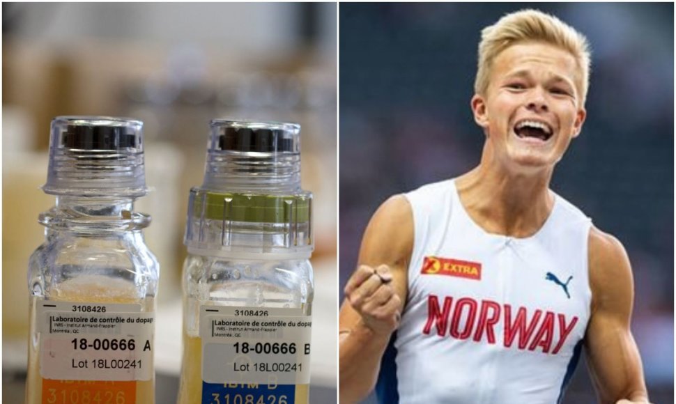 Norvegijos atletas Sondre Guttormsenas sutriko per dopingo testą.