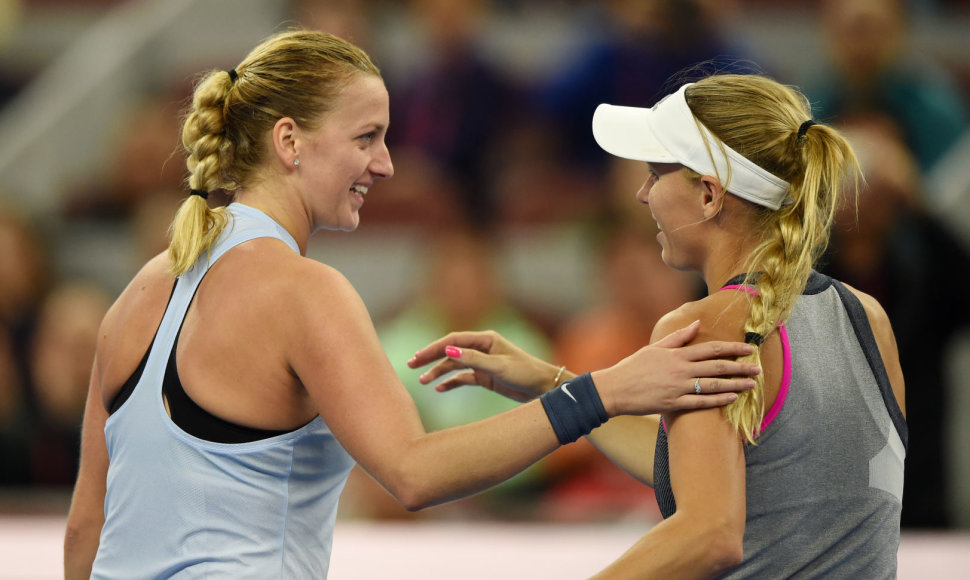 Petra Kvitova ir Caroline'a Wozniacki