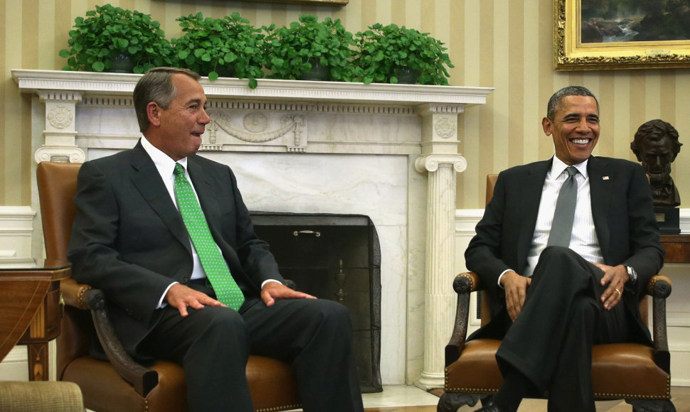 Johnas Boehneris ir Barackas Obama