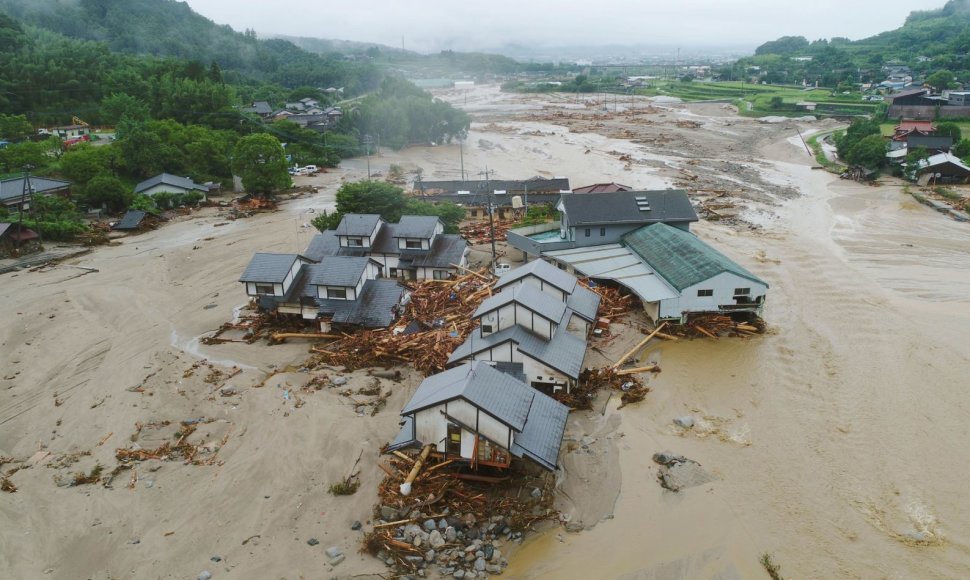 Potvynio Japonijoje padariniai