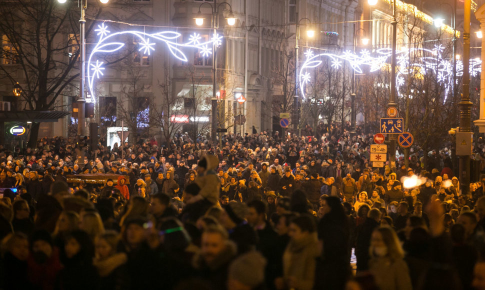 Vilnius pasitiko Naujuosius 2018-uosius metus