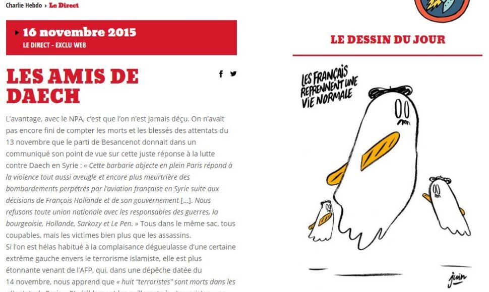 „Charlie Hebdo“ karikatūra