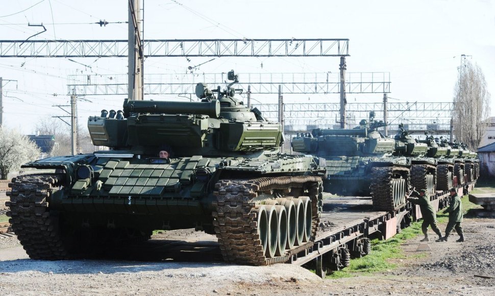 Rusų tankai Kryme