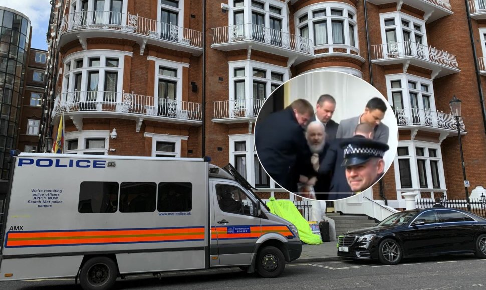 Londone sulaikytas Julianas Assange'as