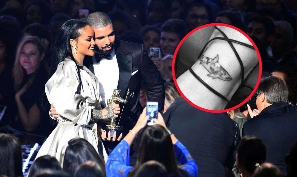 Rihanna ir Drake'as pasidarė vienodas tatuiruotes