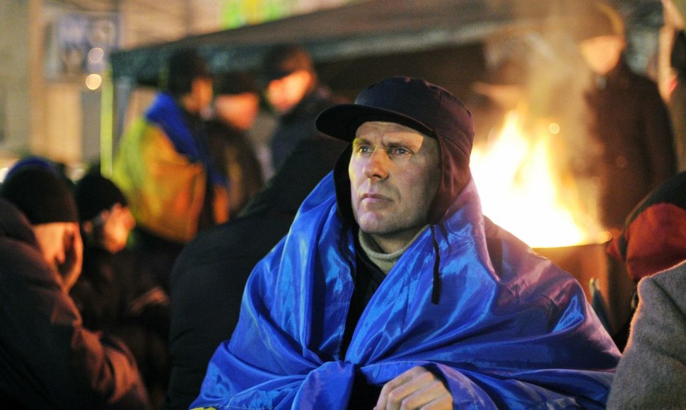 Gruodžio 14-osios rytas Kijevo Nepriklausomybės aikštėje