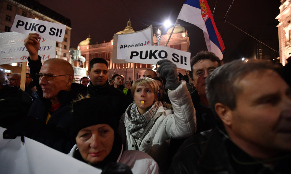 Protestas Serbijoje