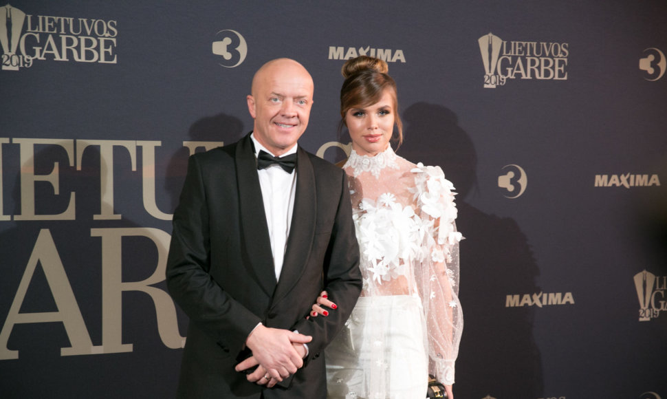 Ramūnas Rudokas su žmona Justina Rudoke