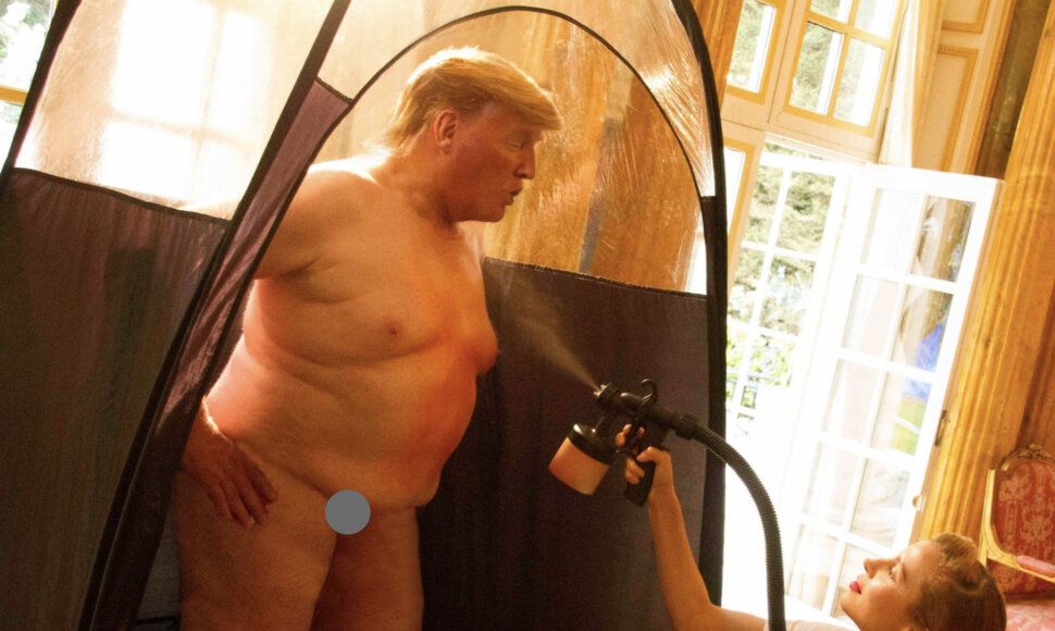 Socialiniuose tinkluose platinama tariamai D.Trumpo nuotrauka