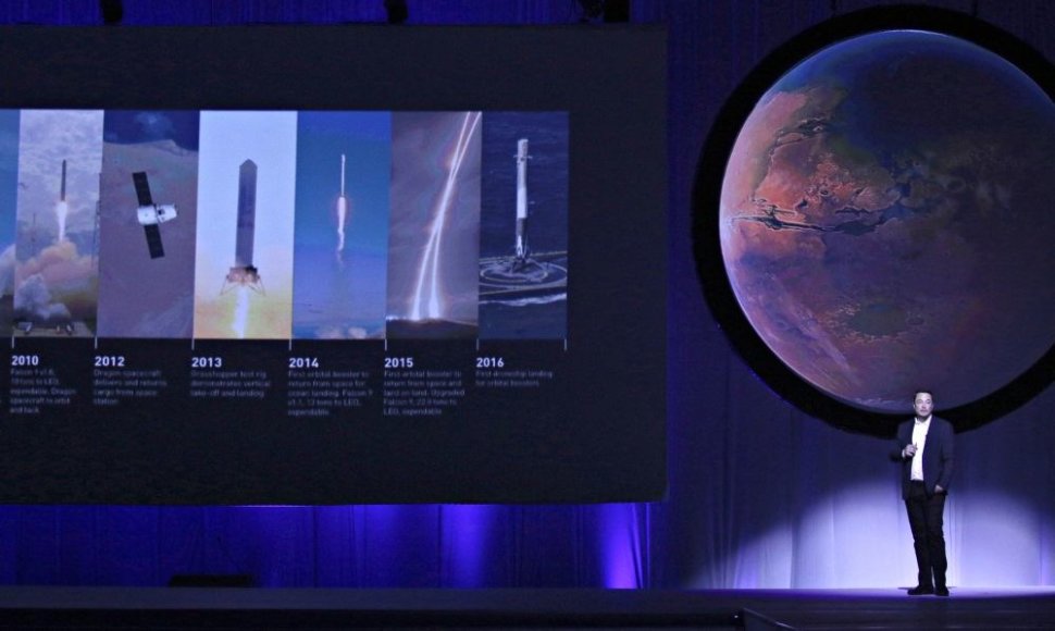 Elonas Muskas pristatė Marso kolonizavimo planus
