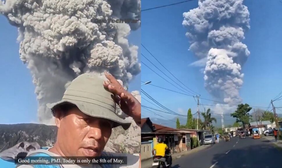 Dukono ugnikalnio i&scaron;siveržimas Indonezijoje