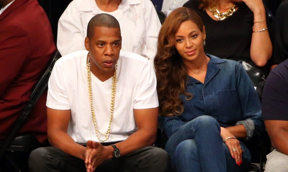 Jay Z ir Beyonce stebėjo NBA rungtynes