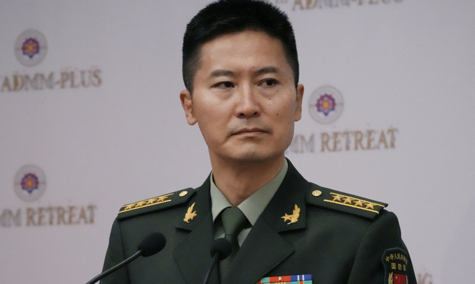 Kinijos gynybos ministerijos atstovas Tan Kefei 