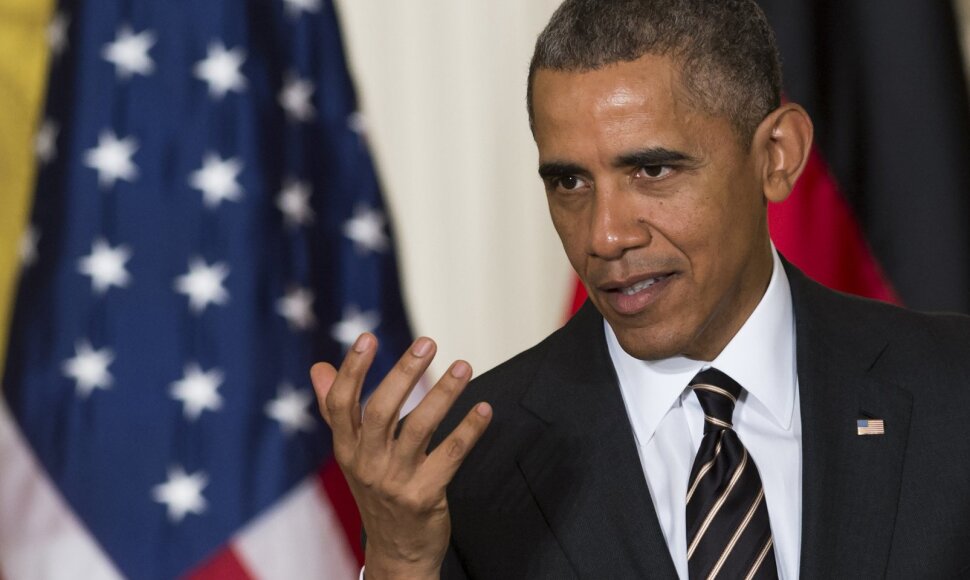 Angelos Merkel ir Baracko Obamos susitikimas Baltuosiuose rūmuose