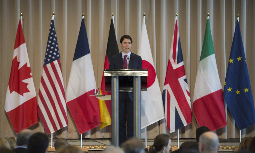 Justinas Trudeau prieš G7 ministrų susitikimą