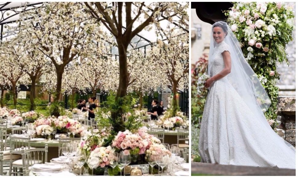 Pippos Middleton vestuvių puotos dekoras