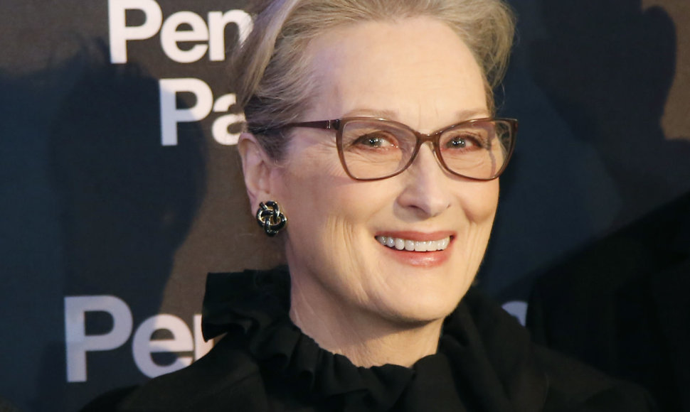Meryl Streep per filmo „Valstybės paslaptis“ pristatymą Prancūzijoje