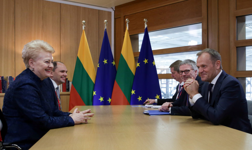 Dalia Grybauskaitė susitikime su Donaldu Tusku