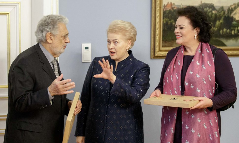 Prezidentūroje Dalia Grybauskaitė susitiko su Placido Domingo