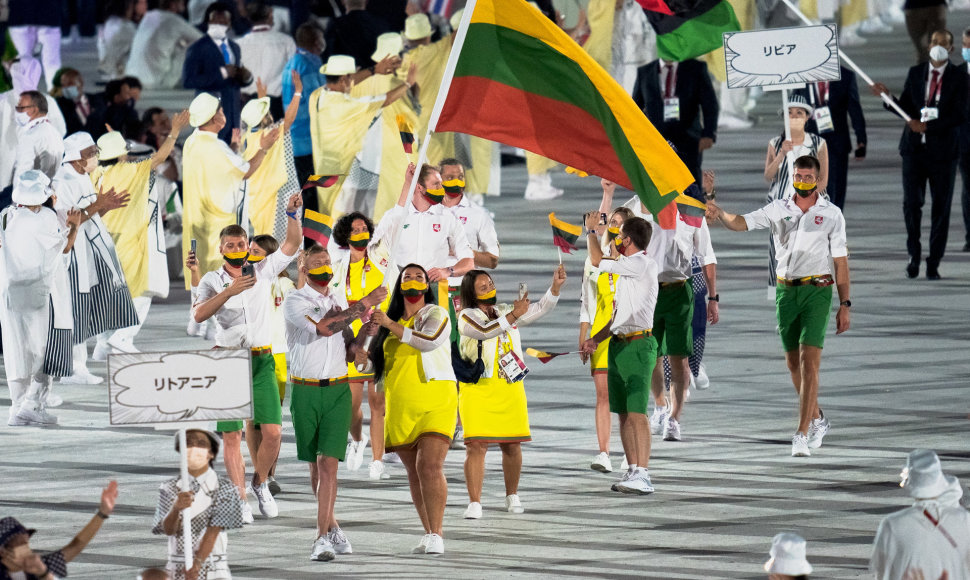 Lietuviai Tokijo olimpinių žaidynių atidaryme