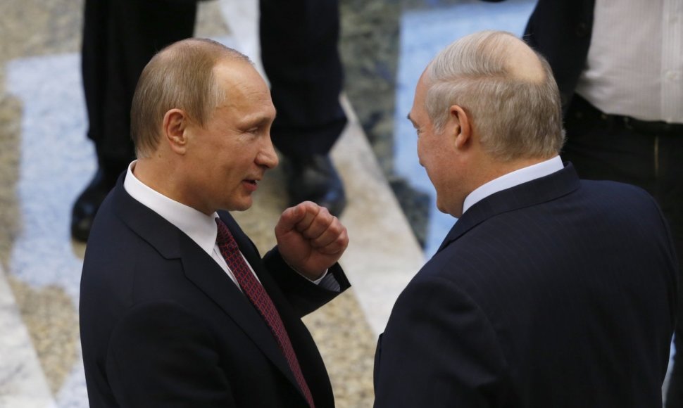 Rusijos prezidentas Vladimiras Putinas ir Baltarusijos prezidentas Aleksandras Lukašenka