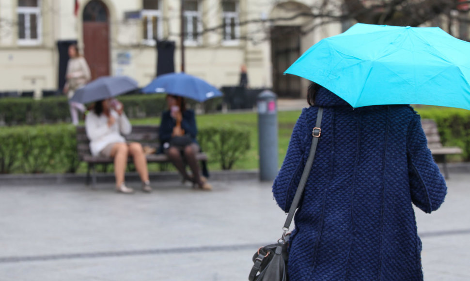Pavasarinis lietus Vilniuje