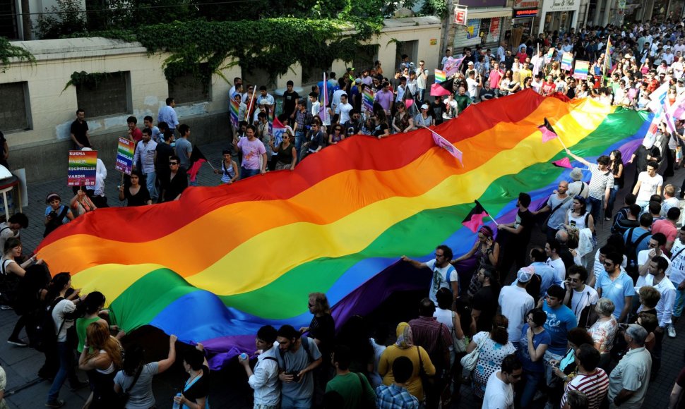 LGBT bendruomenės protesto akcija Stambule