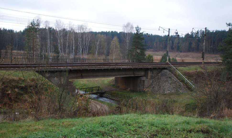 Toks vaizdas į geležinkelio tiltą per Bražuolės upę veriasi iš sodybos, kurioje gyveno traukinių gelbėtoja A.Juozapavičienė.